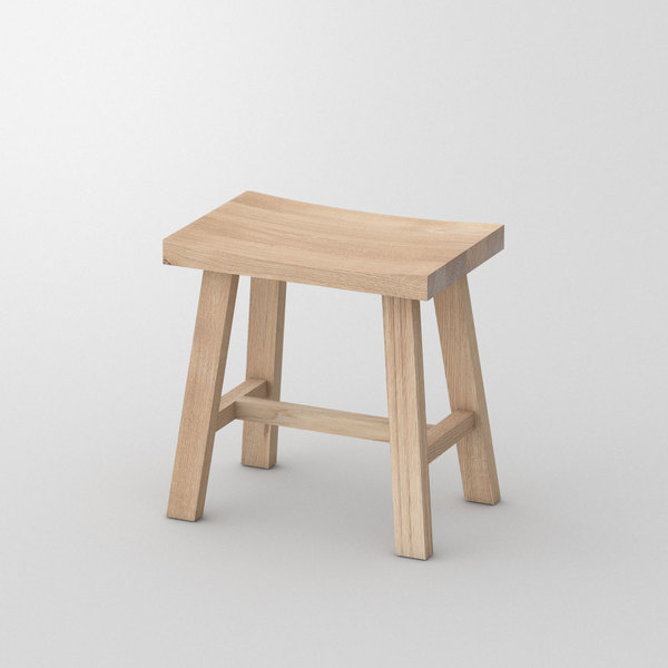 Wooden Stool TUBER cam1 custom made in Solid oak, chalked by vitamin design