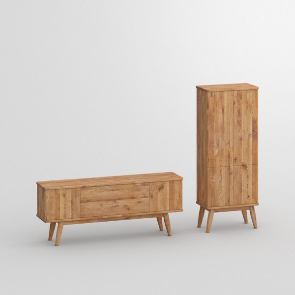 Solid Wood Cupboard Sideboard AETAS SPACE cam10 custom made in Solid knotty oak, oiled by vitamin design