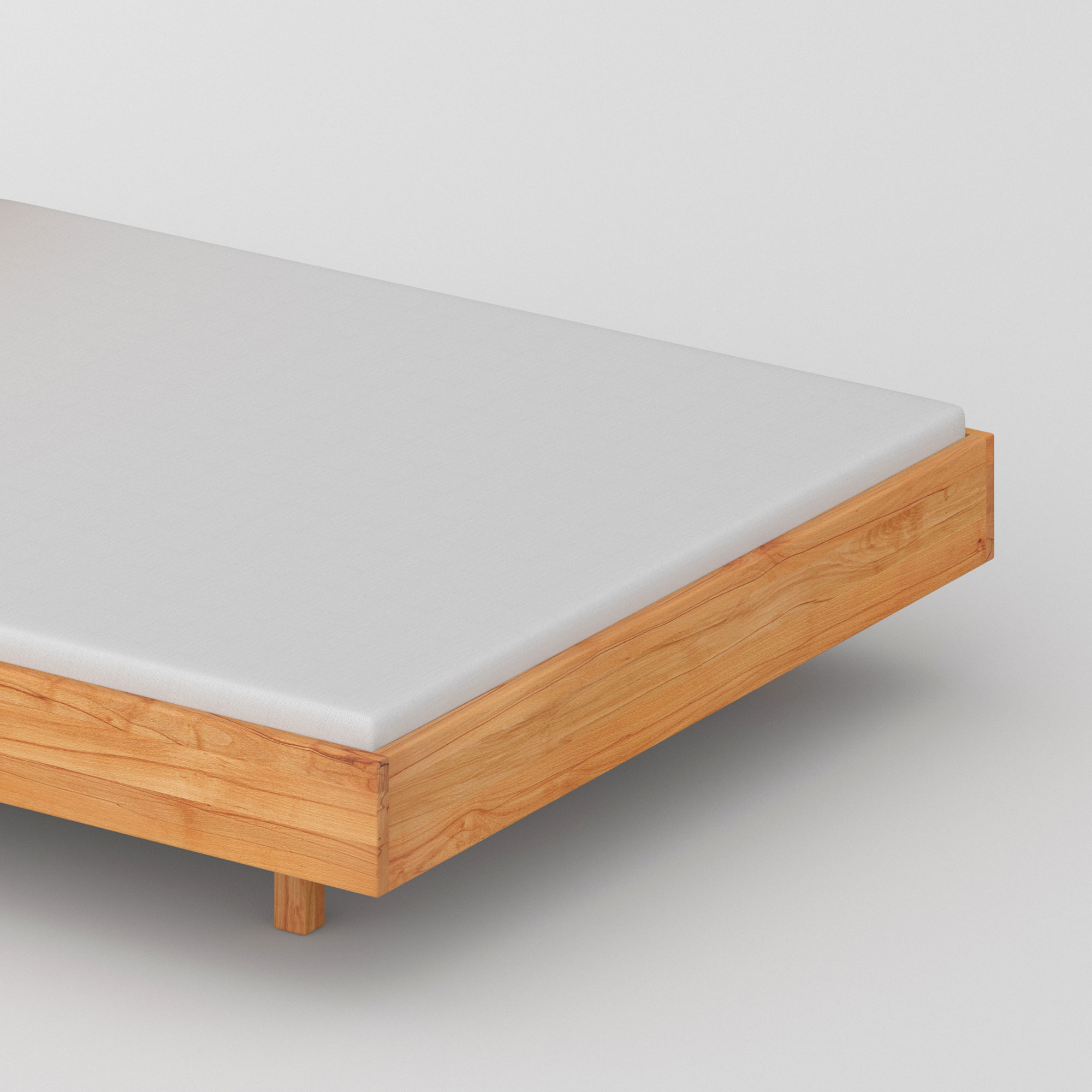 Solid Wood Bed Frame QUADRA SOFT FRAME Cut-cam1 custom made in solid wood by vitamin design