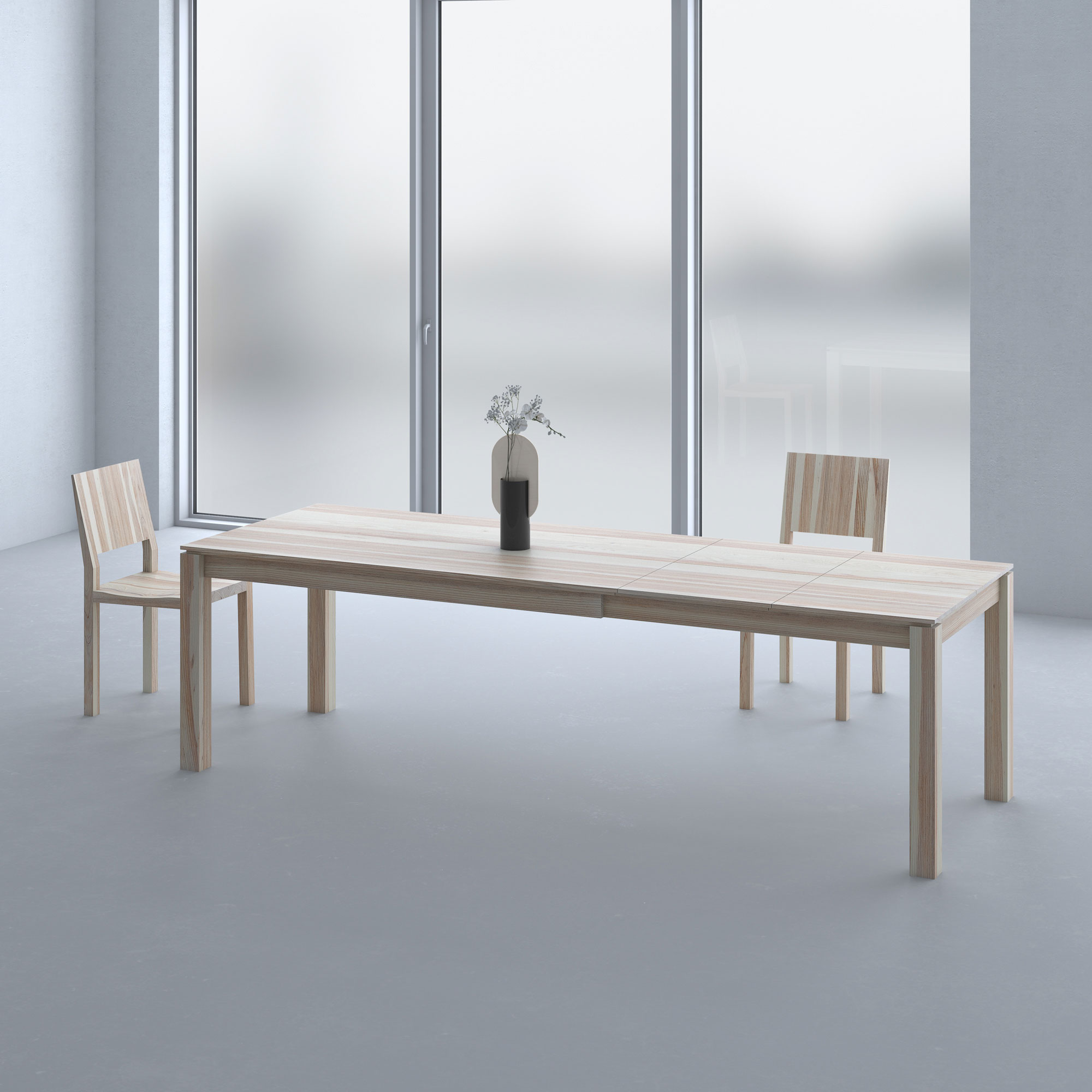 Extending Dining Table CONVERTO BUTTERFLY cam1 custom made in solid wood by vitamin design