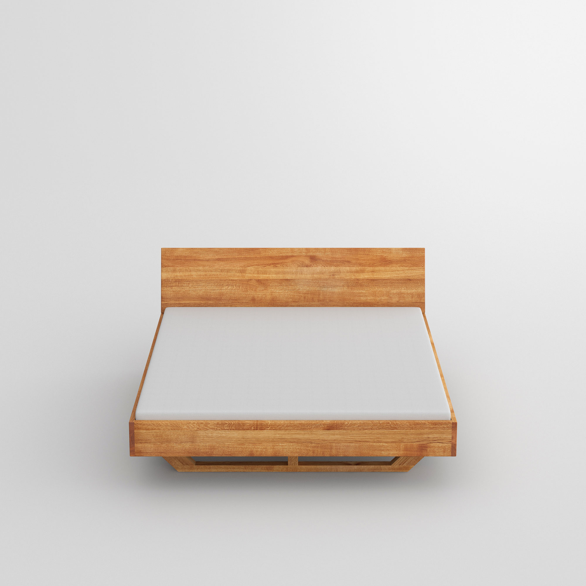 Solid Wooden Bed QUADRA SOFT cam2 custom made in solid wood by vitamin design