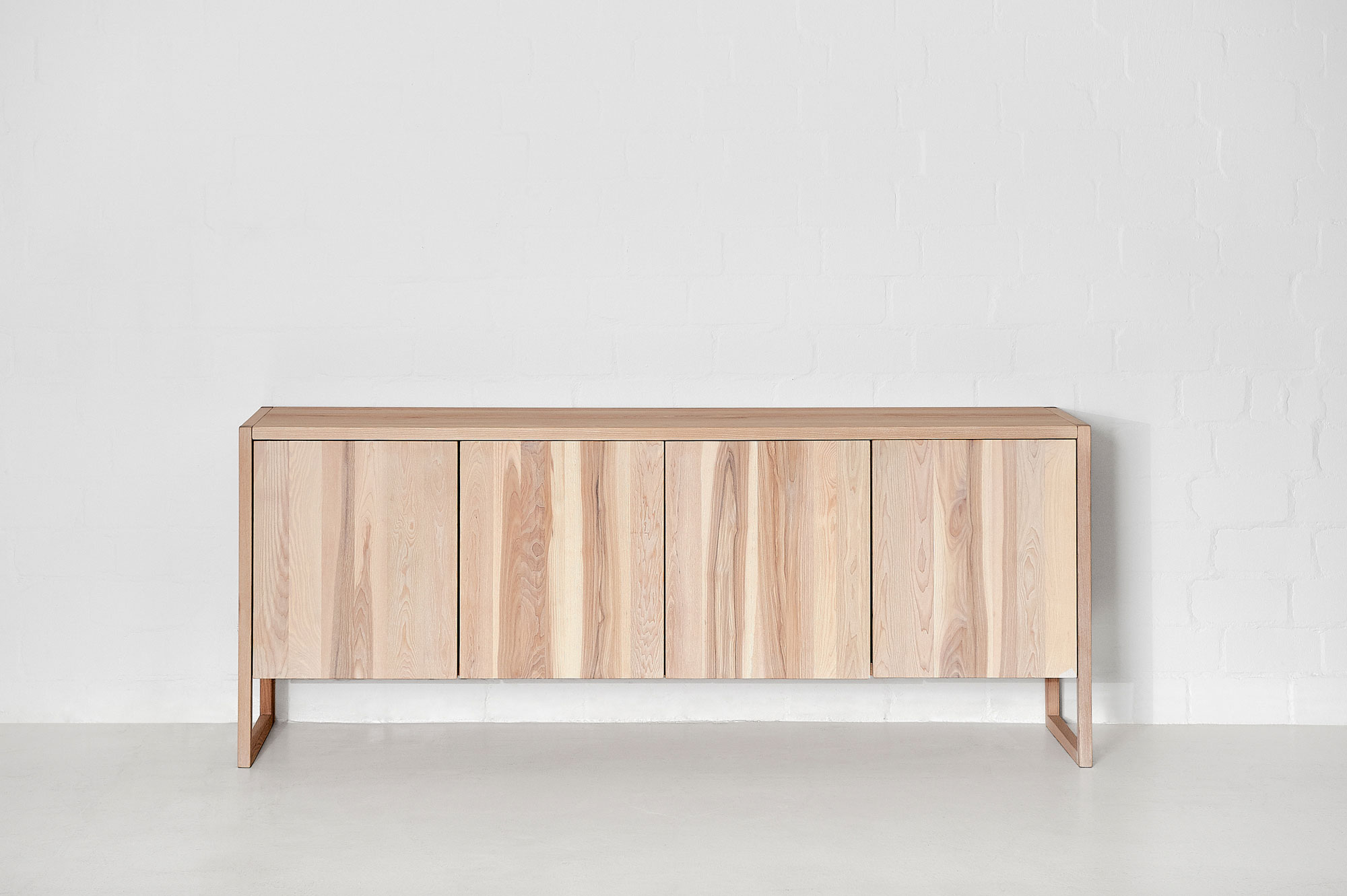 BIO-MDF Wood Sideboard SENA Edited custom made in solid wood by vitamin design
