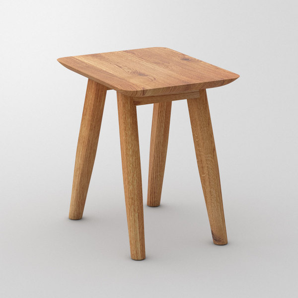 Designer Stool AETAS cam1 custom made in Solid knotty oak, oiled by vitamin design