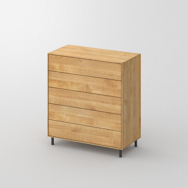 Wood dresser Sideboard IOTA N cam1 custom made in Solid oak, oiled by vitamin design