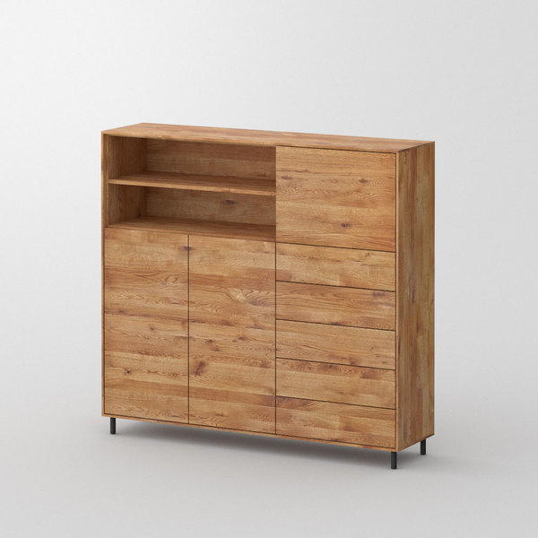 Elegant Dresser Sideboard IOTA MID cam1 custom made in Solid knotty oak, oiled by vitamin design