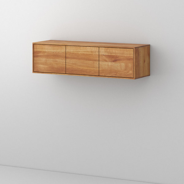 Living room Cupboard Sideboard IOTA WALL H cam1 custom made in Solid knotty oak, oiled by vitamin design