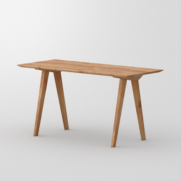 Office Table CITIUS OFFICE cam1 custom made in Solid knotty oak, oiled by vitamin design