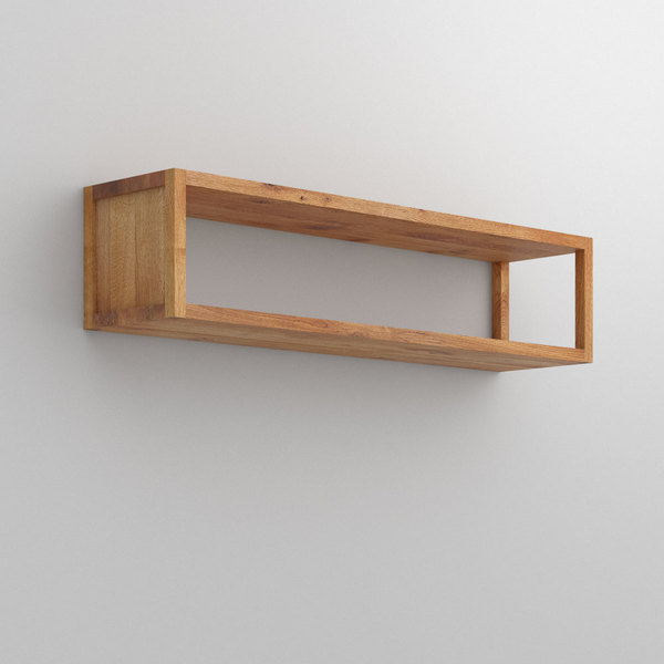  Shelf SENA WALL cam1 custom made in Solid knotty oak, oiled by vitamin design