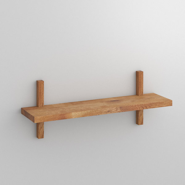  Shelf AGIS DOUBLE cam1 custom made in Solid knotty oak, oiled by vitamin design