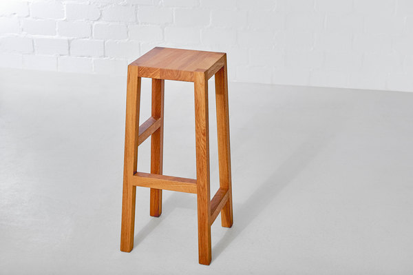Solid Wood Bar Stool TANTUM BAR Edited custom made in solid wood by vitamin design