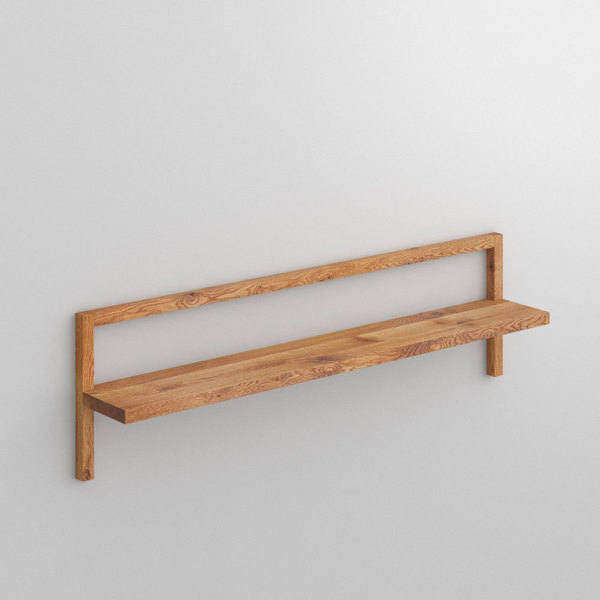 Floating Shelf SENA WALL LINE cam1 custom made in Solid knotty oak, oiled by vitamin design