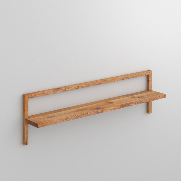 Floating Shelf SENA WALL LINE cam1 custom made in Solid knotty oak, oiled by vitamin design