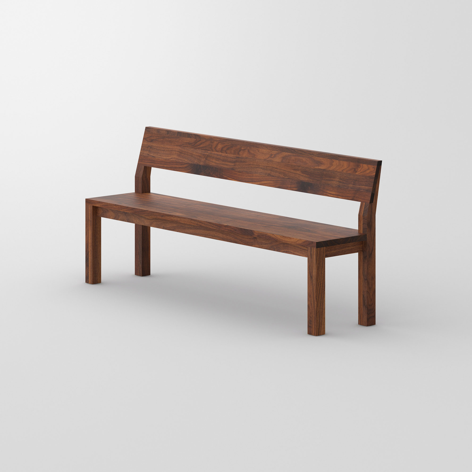 Bench with Backrest CUBUS RL cam2 custom made in solid wood by vitamin design