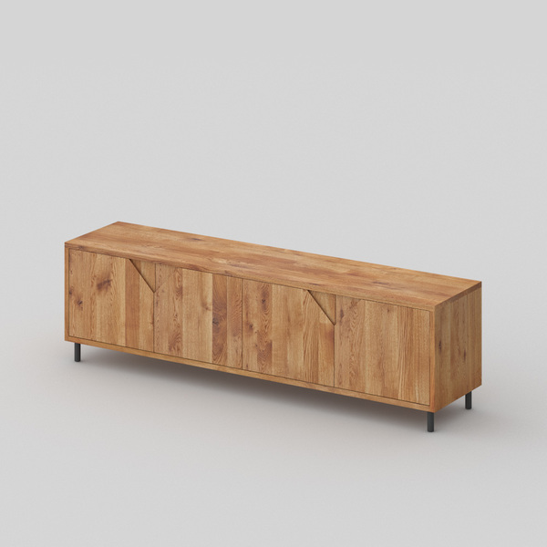 Wooden TV-Lowboard Sideboard PYRA TV cam1 custom made in Solid knotty oak, oiled by vitamin design