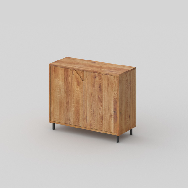 Triangle Sideboard PYRA cam1 custom made in Solid knotty oak, oiled by vitamin design