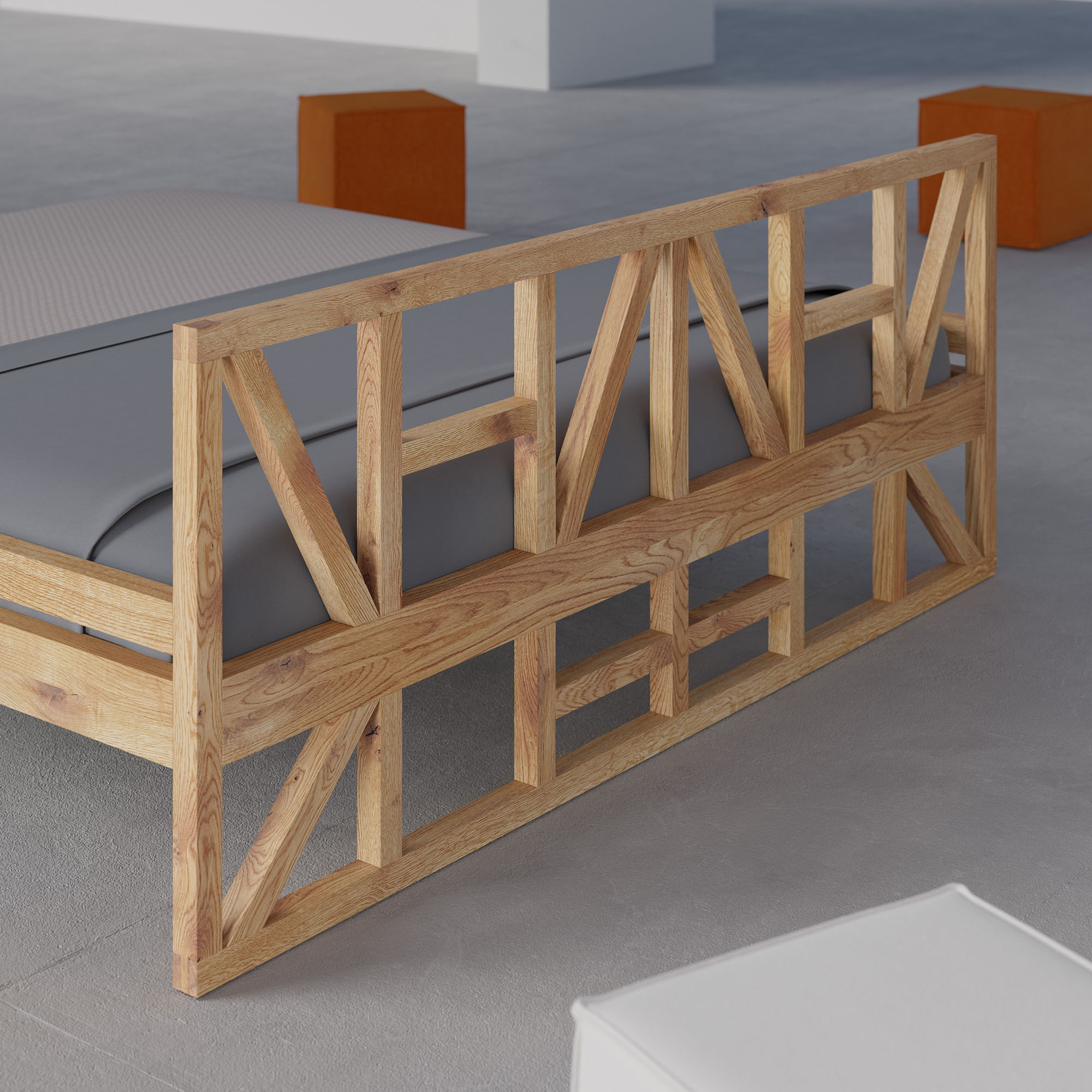 Designer Solid Wood Bed FACHWERK cam3 custom made in solid wood by vitamin design