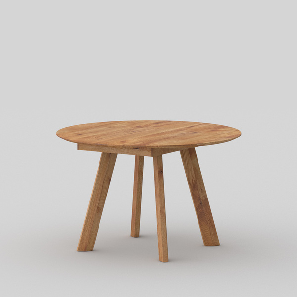 Extendable Round Table RHOMBI ROUND BUTTERFLY cam1 custom made in Solid knotty oak, oiled by vitamin design