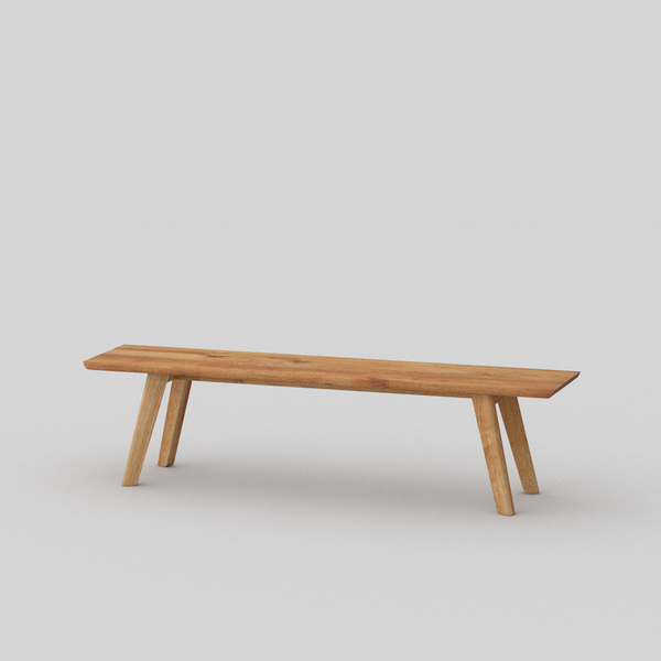  Bench RIVANO cam1 custom made in Solid knotty oak, oiled by vitamin design