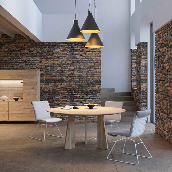 Luxury Table PYLON ROUND cam1 custom made in solid wood by vitamin design