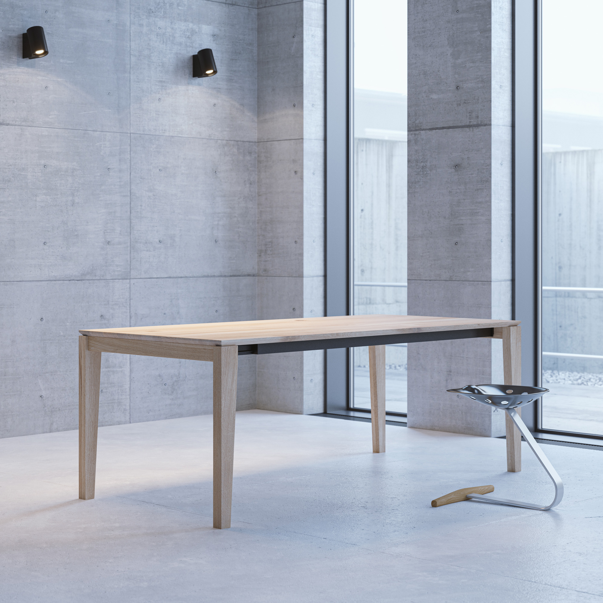  Table GRATUS BUTTERFLY green custom made in solid wood by vitamin design