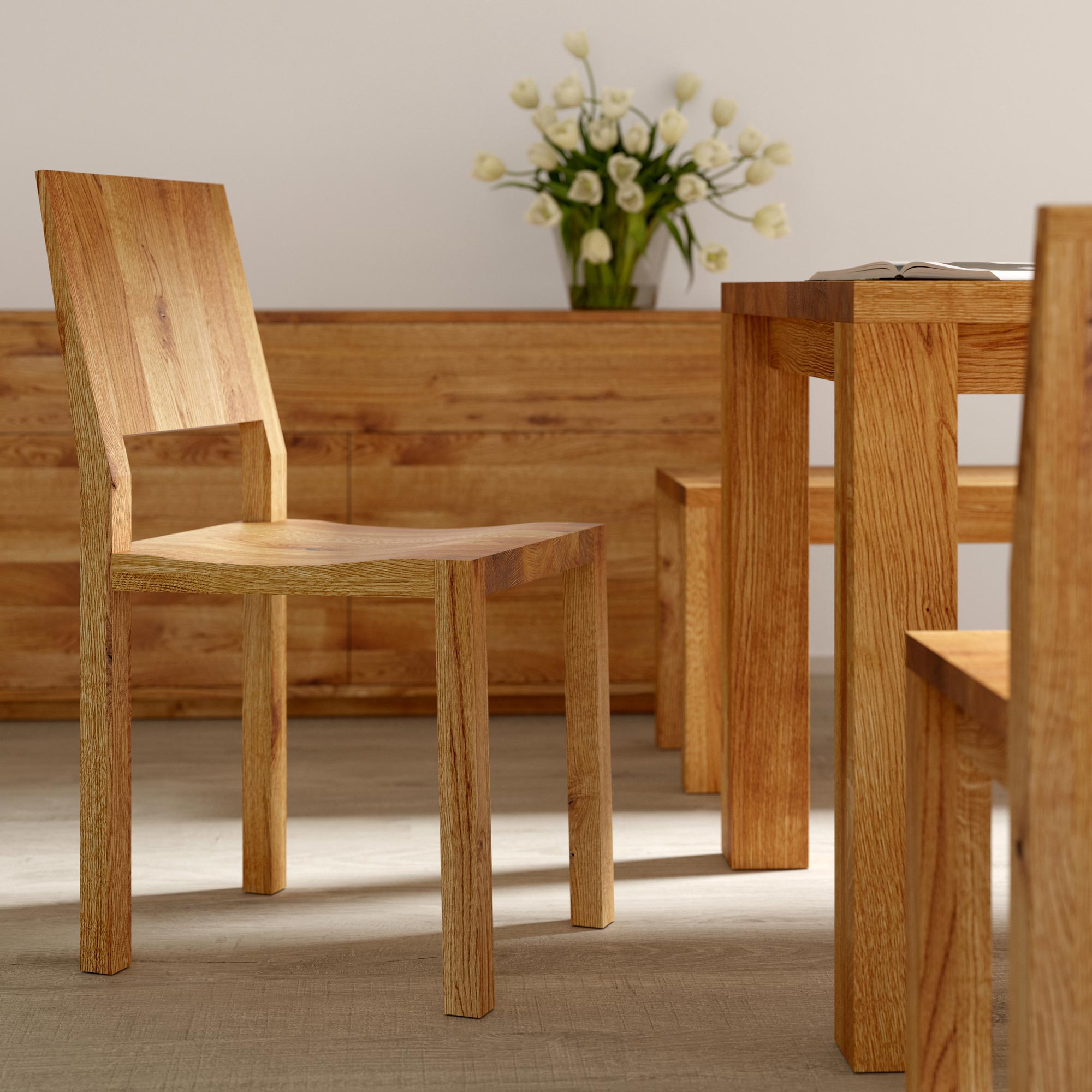 Wood Dining Table CUBUS 4 B10X10 cam2 custom made in solid wood by vitamin design