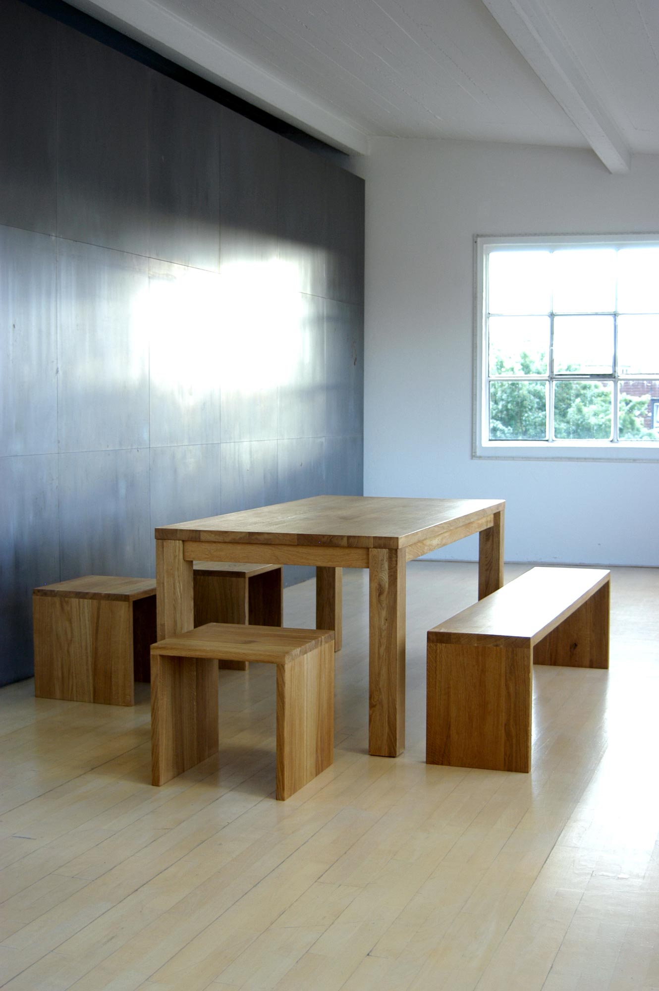 Wood Dining Table CUBUS 4 B10X10 6690 custom made in solid wood by vitamin design
