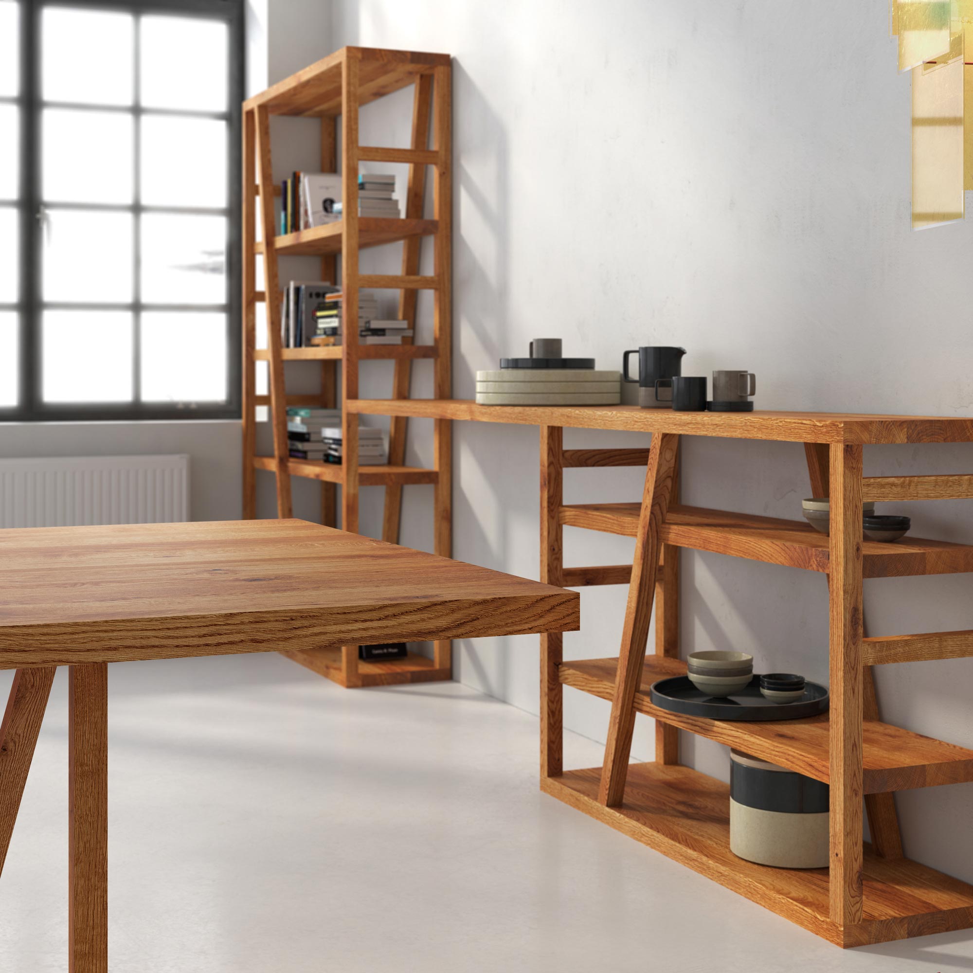 Designer Solid Wood Table FACHWERK Cam4-zdp custom made in solid wood by vitamin design