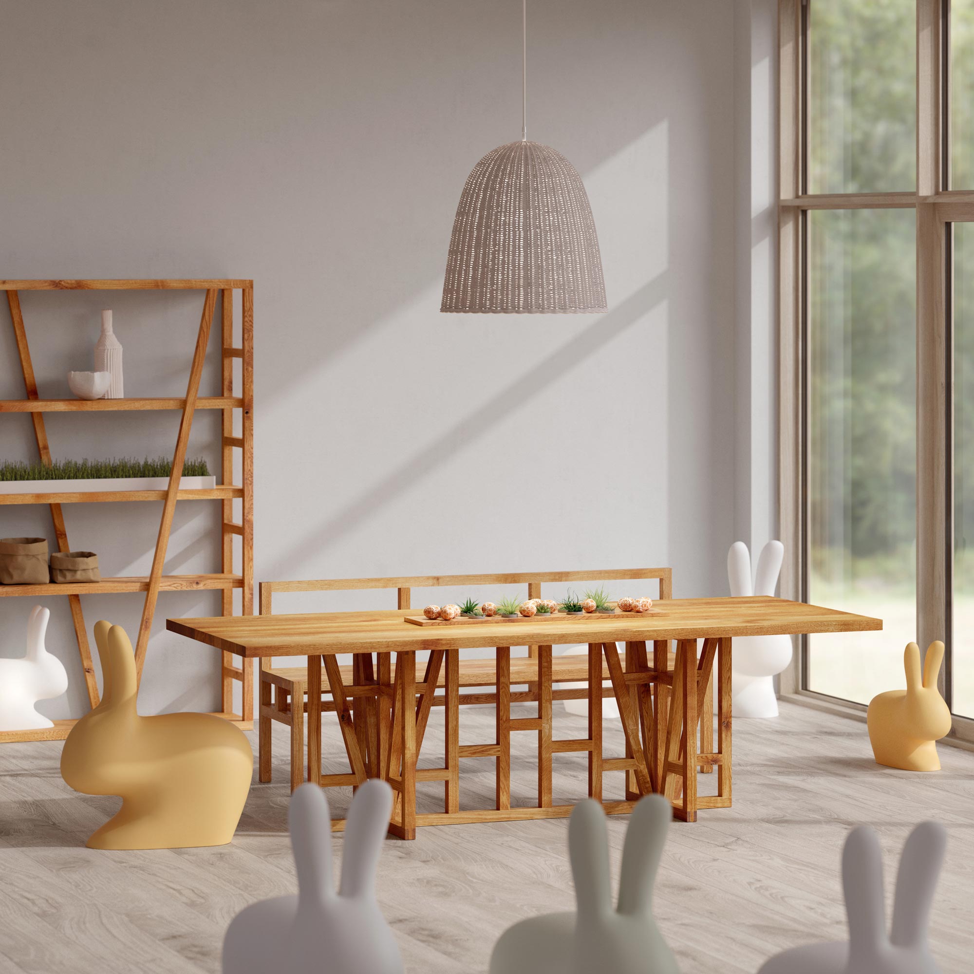 Designer Solid Wood Table FACHWERK cam1 custom made in solid wood by vitamin design