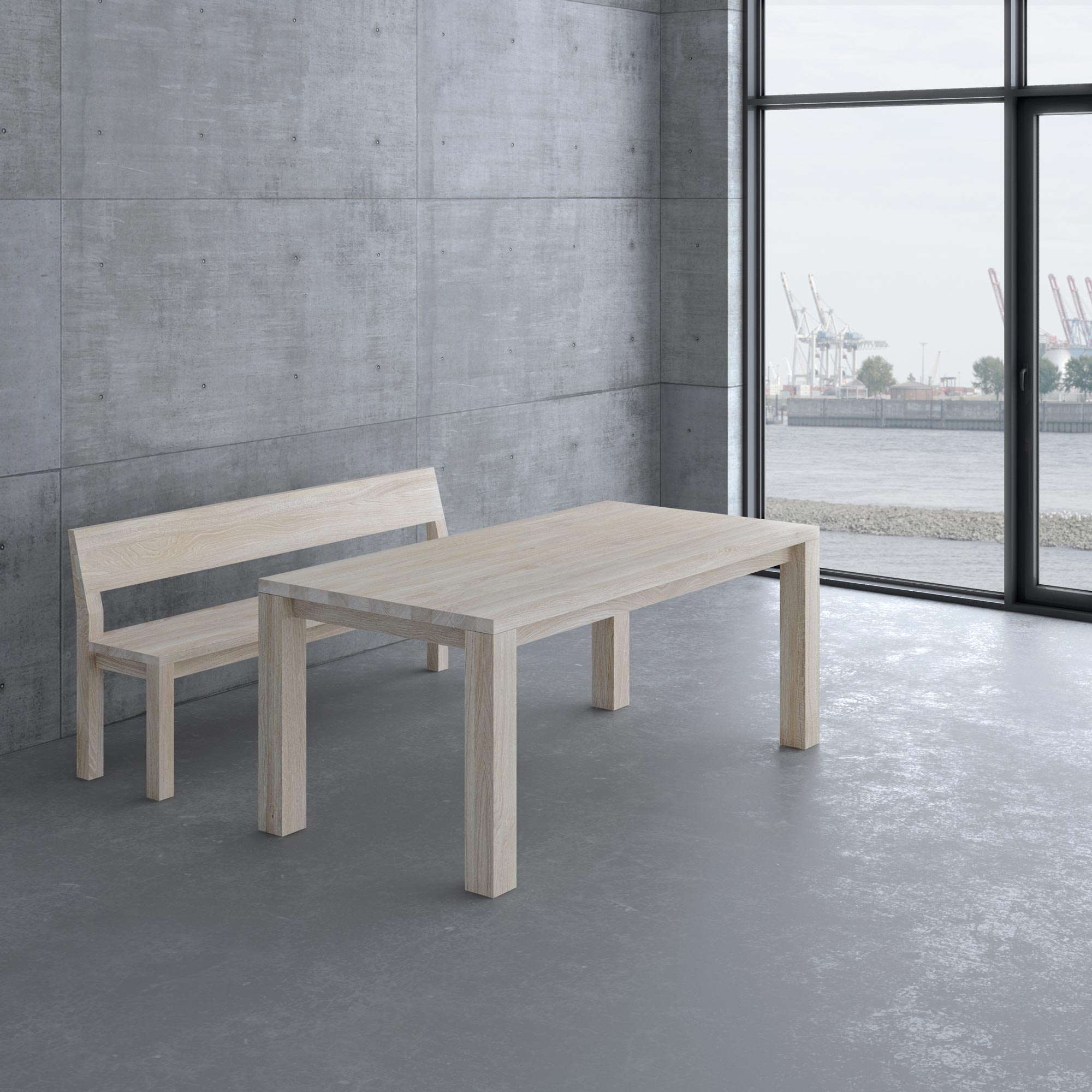 Bench with Backrest CUBUS RL cam1 custom made in solid wood by vitamin design