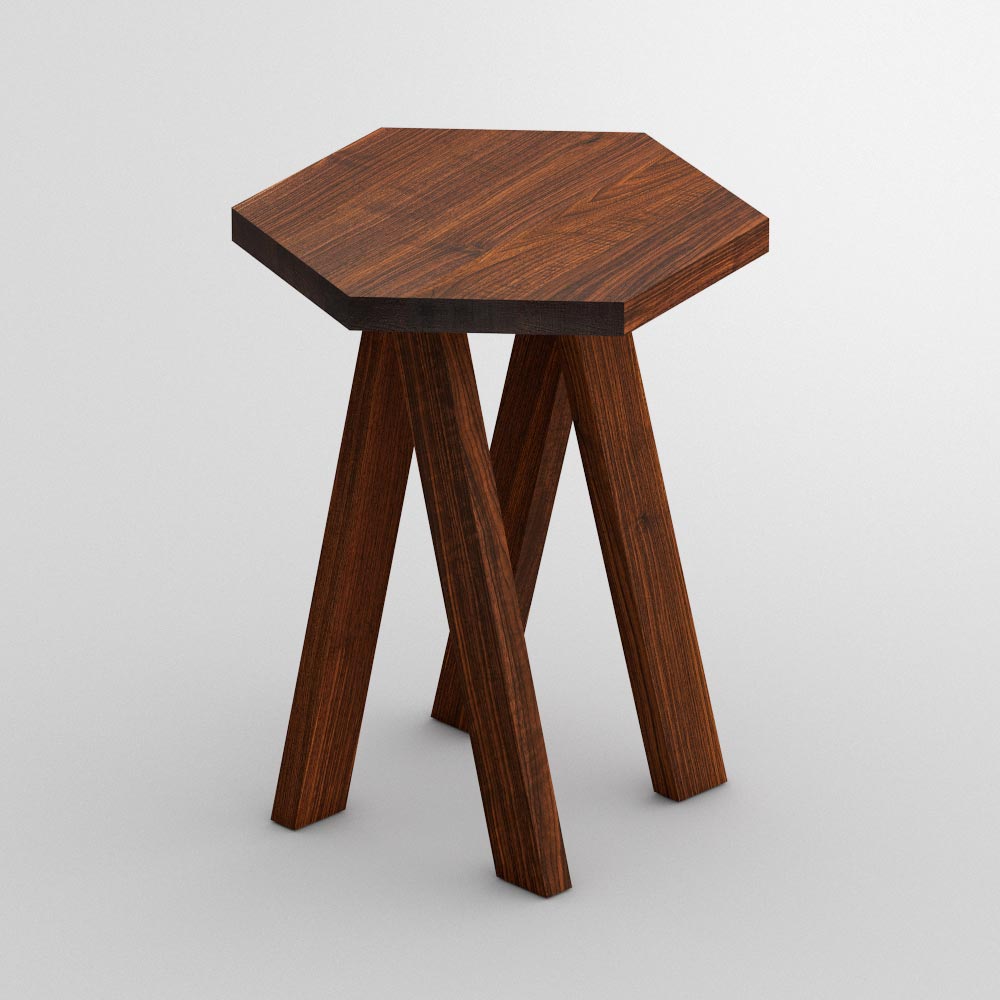 Designer Coffee Table ZIRKEL S cam1 custom made in solid wood by vitamin design