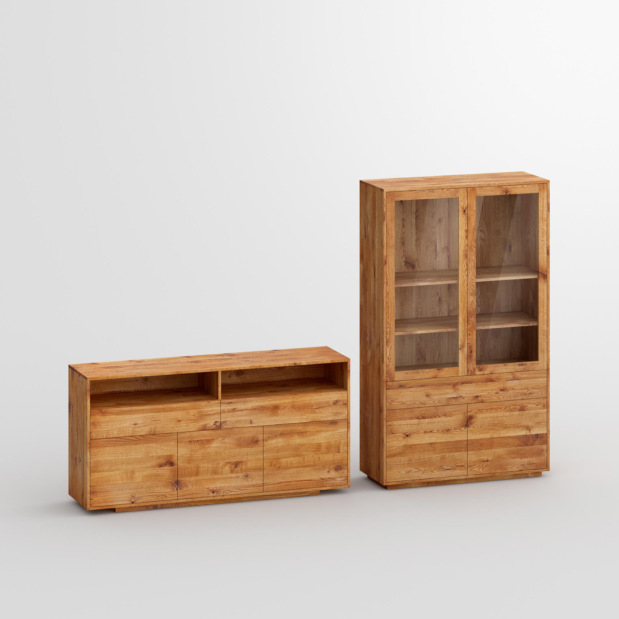 Wooden Designer Sideboard LINEA KARTU custom made in solid wood by vitamin design