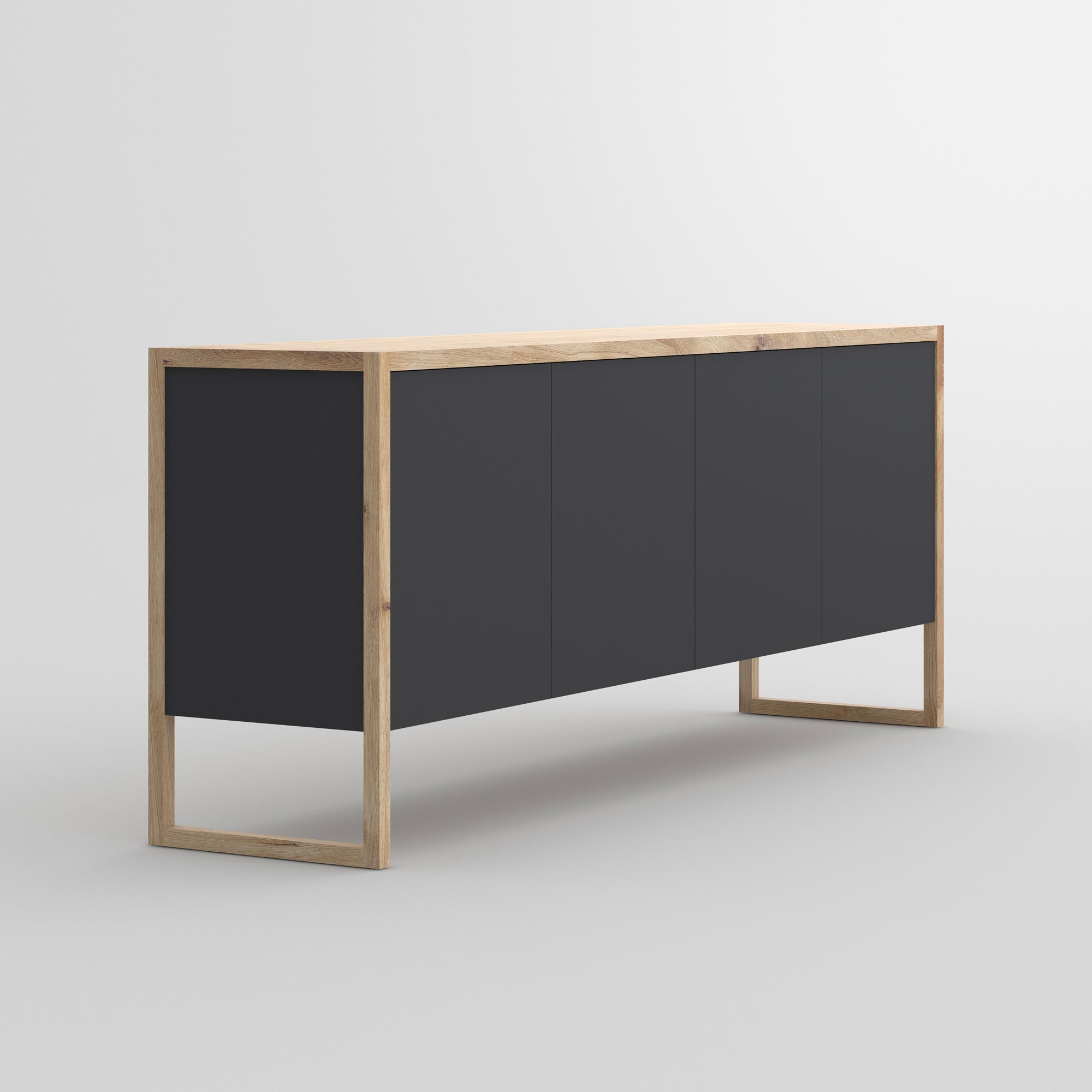 BIO-MDF Wood Sideboard SENA cam2 custom made in solid wood by vitamin design
