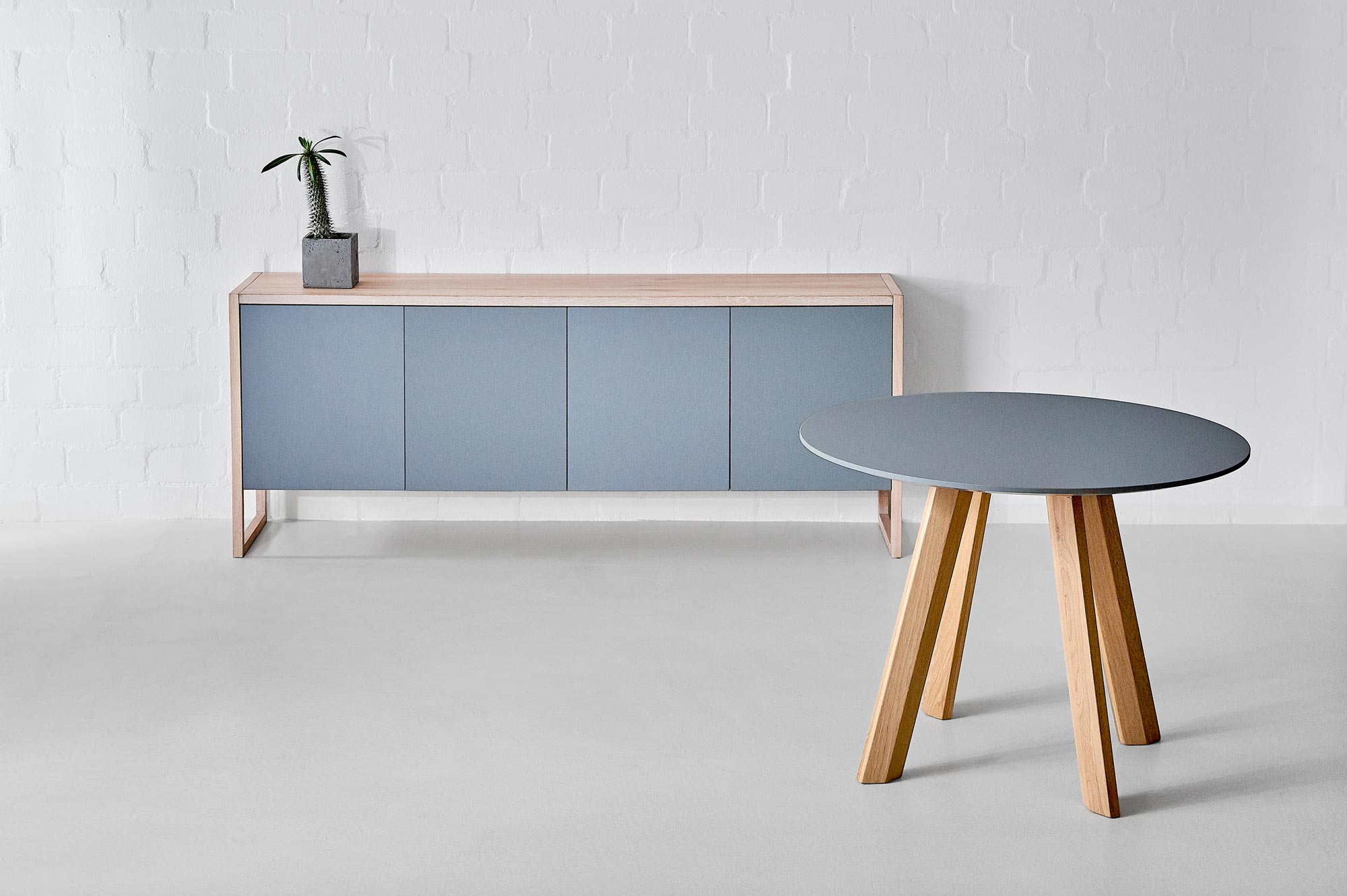 BIO-MDF Wood Sideboard SENA Edited-work custom made in solid wood by vitamin design