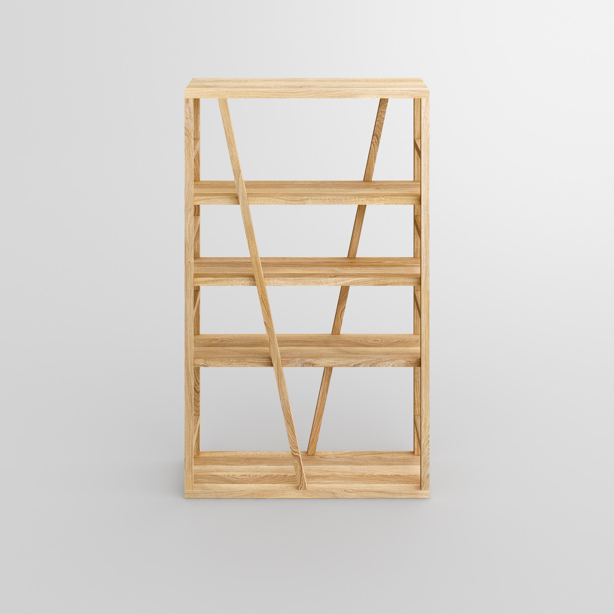 Wooden Shelf FACHWERK cam2 custom made in solid wood by vitamin design