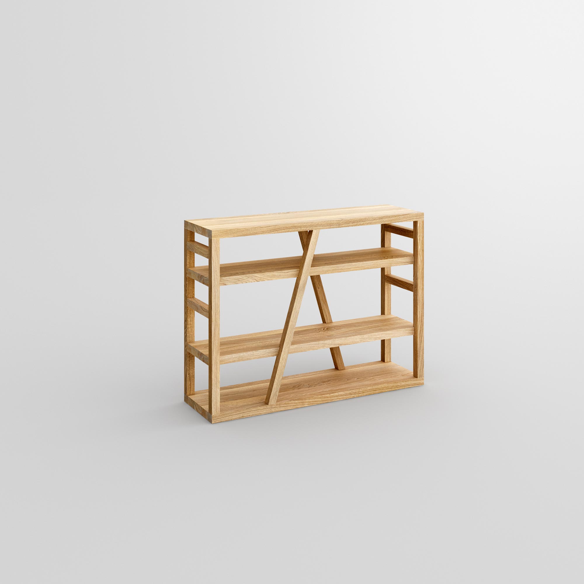 Wooden Shelf FACHWERK cam1 custom made in solid wood by vitamin design